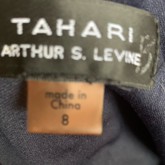 TAHARI Arthur Levine Navy Blue Shirt Dress Size 8 - Save $10 with my code - Picture 2 of 6